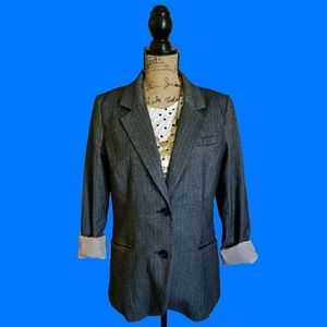 Tweed blazer with elbow patches
